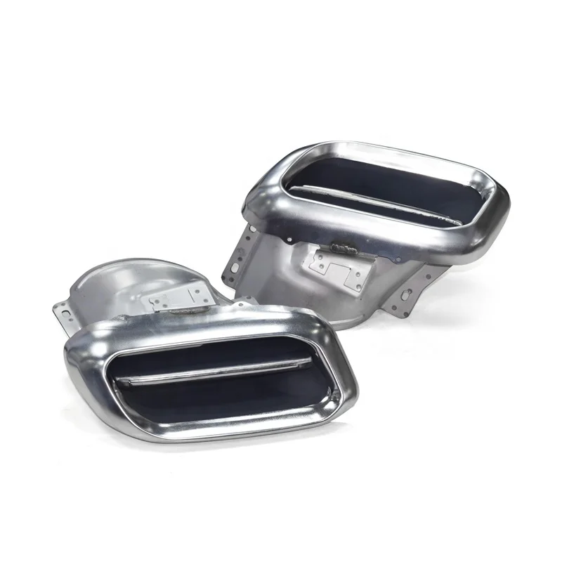 

Silver stainless steel slcer tail throat square mouth car exhaust pipe suitable for Ma GLS 2020 class