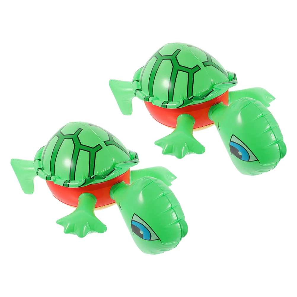 

2 Pcs Turtle Balloon Party Supplies Turtle-shaped Balloons Inflatable PVC Toys Animal
