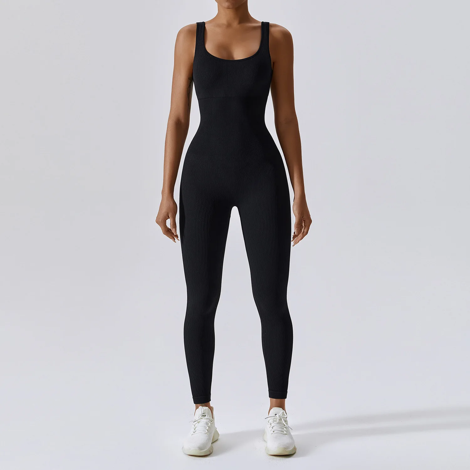 BLACK ENHANCE SEAMLESS YOGA SET - OFP Apparel