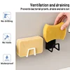 1-6PCS Kitchen Organizer Sponger Holder Punch-free Sink Drain Sponge Holder Wire Ball Rag Brush Organizer Wall Hook Kitchen Tool 2
