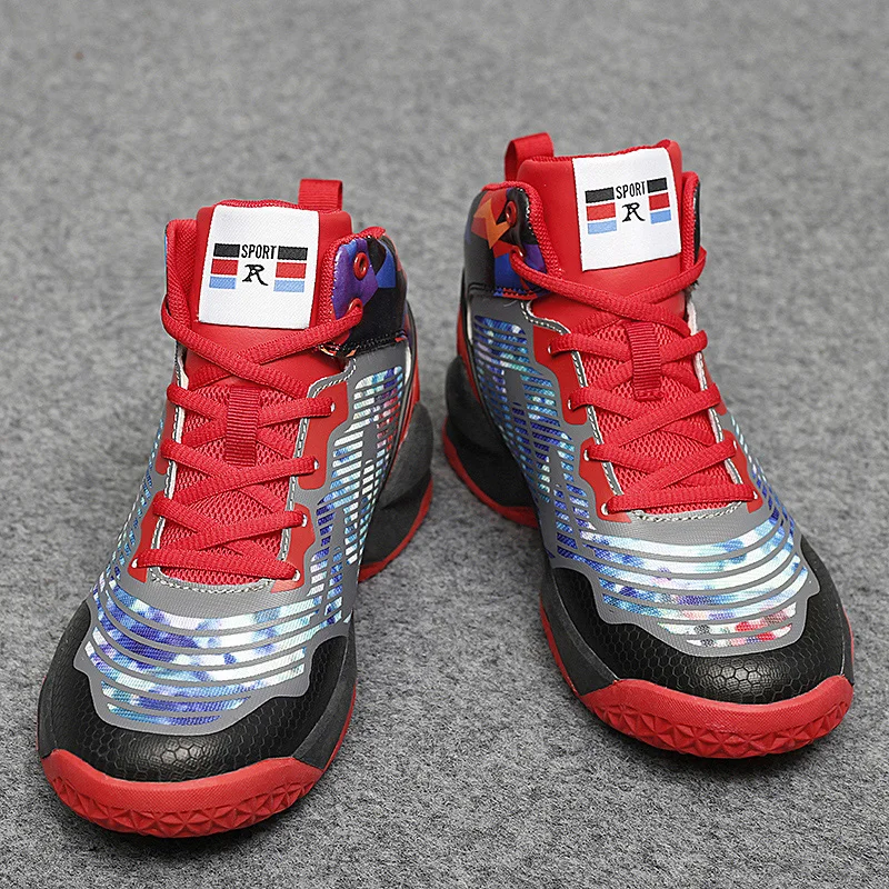 New Youth Casual Sport Footwear Boy Girl School Sports Training Basketball Shoes Running Shoes Student Outdoor Shoes 35-45#