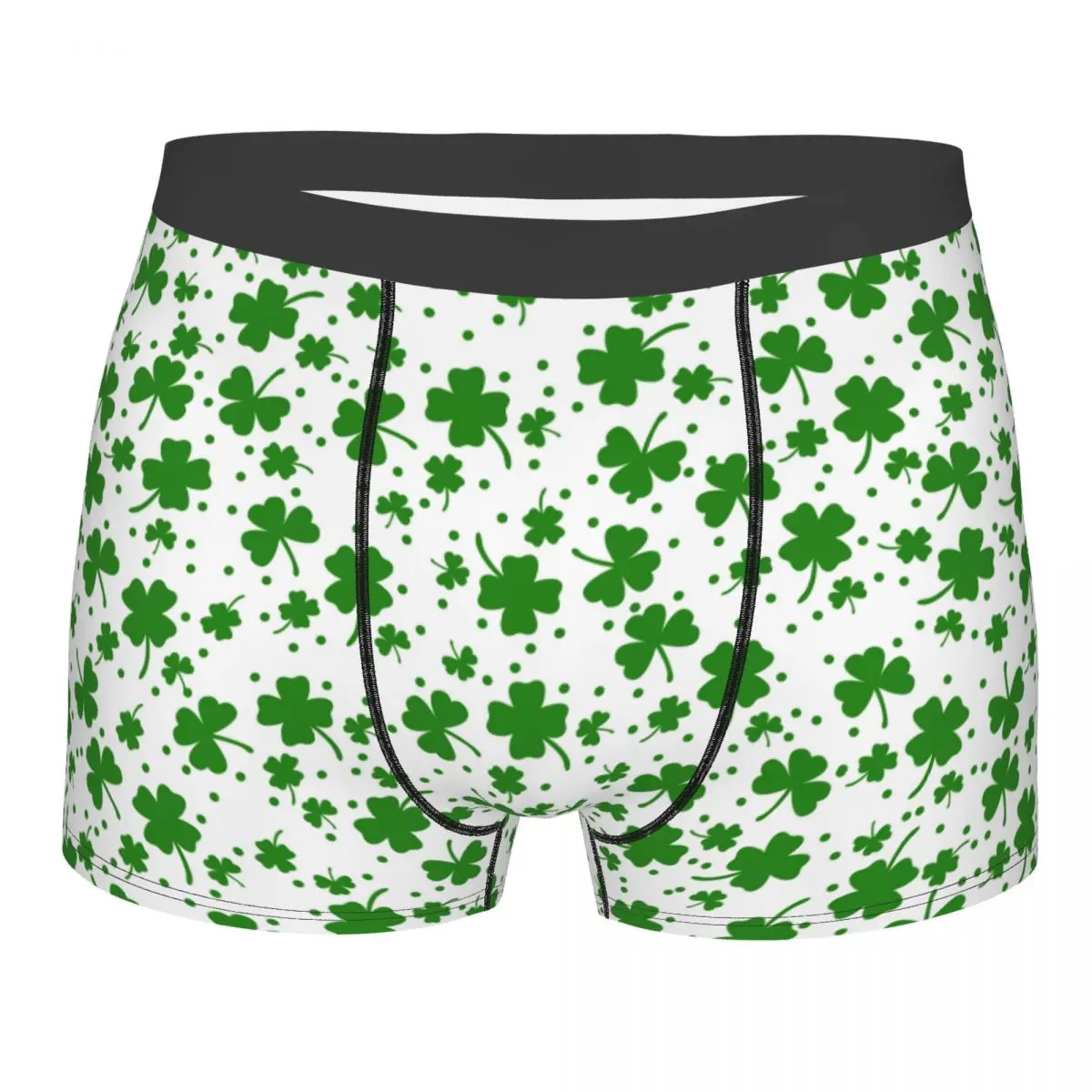 

Novelty Boxer Lucky Green Clover Shamrock Shorts Panties Men Underwear Irish St Patrick's Day Breathable Underpants for Homme