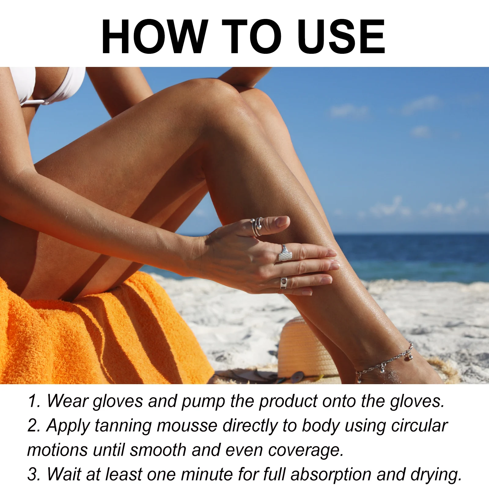 Tanning Mousse Self Tanner Sunless Instant Self Tanning Foam Natural Looking Golden Bronzing Glow Fake Tan Moisturizing Lotion