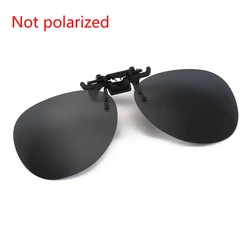 Polarized Unisex Photochromic Night Vision Anti-Glare Vintage Clip-On Sunglasses (Grey)