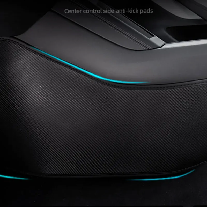 

For Tesla New upgrade Model 3+ 24 Car Central Control Side Defense Kick Pad Protective Foot Pad Interior Accessories Decoration
