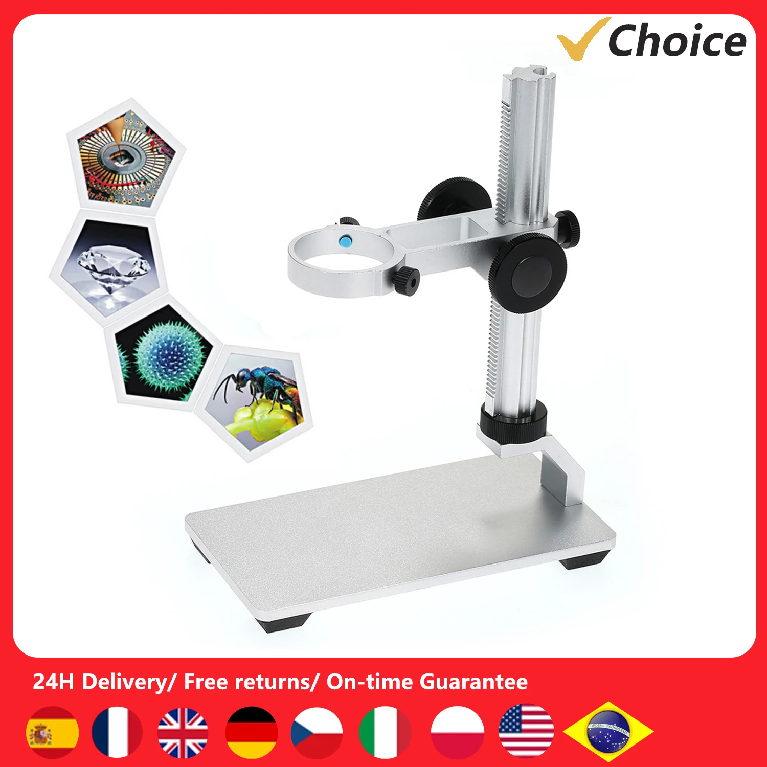 G600 Aluminum Alloy Stand Bracket Holder Lifting Support for Digital Microscope USB Microscopes
