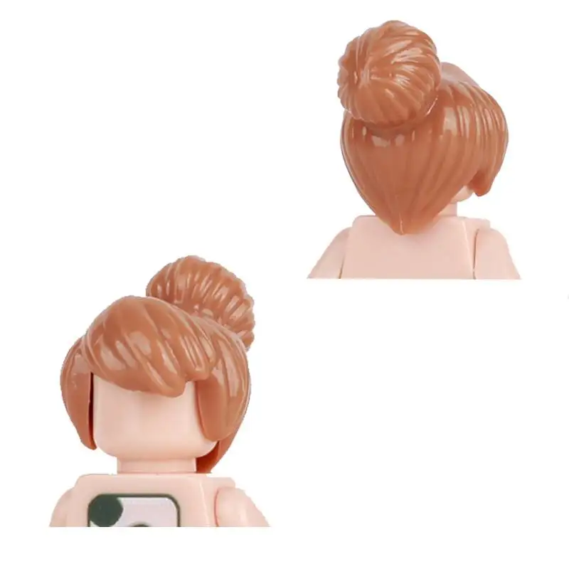 Stadt Hero Figuren Frisuren Menschlichen Kopf Körper Teile Bausteine Mann Frau Mädchen Junge Kopf Haar DIY Zubehör Ziegel Kinder Spielzeug – Detail 7