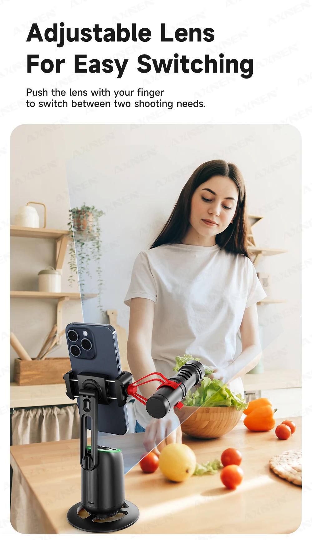 360°Rotating P05 AI Face Tracking Desktop Gimbal Stabilizer Intelligent Follow Shoot Gesture Control