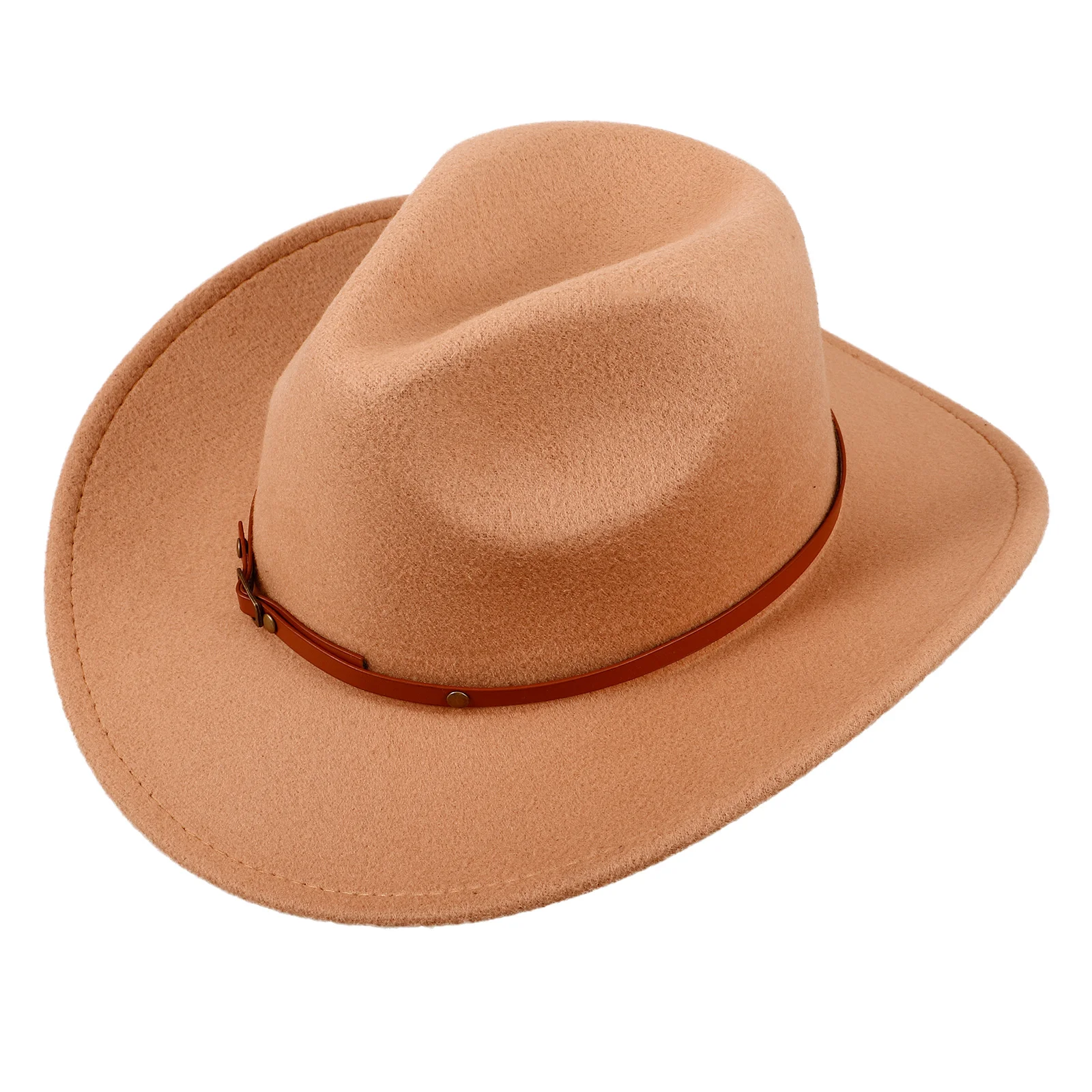 

Western Cowboy Hat Men's Women Felt Women's Cowgirl Hats Performance Costume Accessory Top