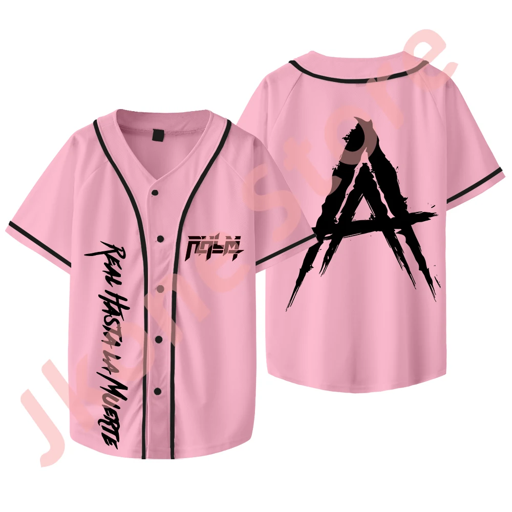 Anuel AA RHLM Baseball Jacket Real Hasta la Muerte Merch Jersey Summer Women Men Fashion Casual Short Sleeve Tee 6