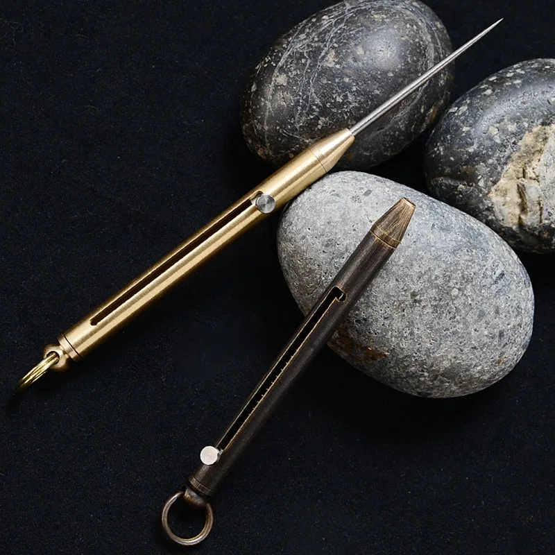 BrassTitaniumAlloyKeyChainToothpickIntegratedToothpickBoxFruit