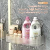 Rotating Suction Cup Corrugated Hook Bathroom Accessories Organizer Floating Wall Storage Shelves Without Drill Household Items 4