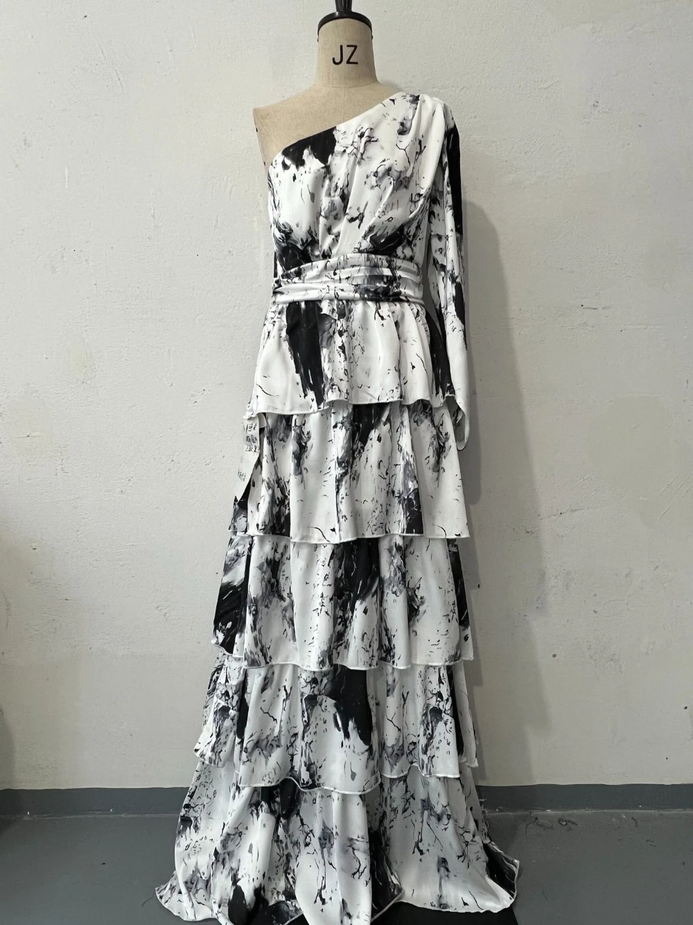 للبيع فستان حفلات شيفون ناعم متدرج للنساء طباعة أن...