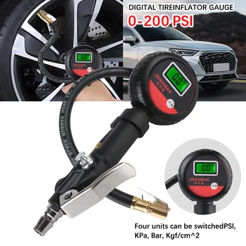 Accessori per test del sistema di monitoraggio ad alta precisione Manometro automatico per pneumatici Tester digitale LCD per pneumatici per auto, camion, veicoli, motocicli