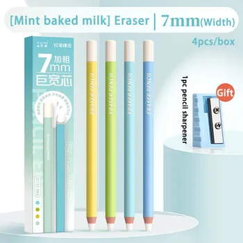 Set di 4 Gomme Multifunzionali Colorate a Forma di Matita Senza Lasciare Segni, Gomma Correttiva per Scuola e Ufficio