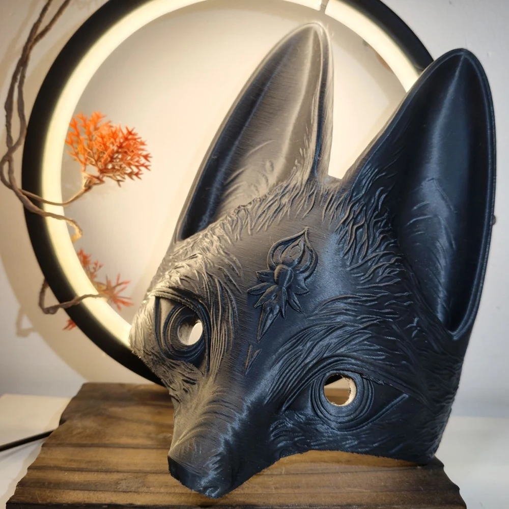 Generic Fox Half-Face 3D Printed Mask for Cosplay Events
