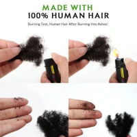 1 Pc/30g cheveux sans trame brésilien Afro crépus bouclés cheveux humains en vrac Remy en vrac pour Extensions de tressage naturel Hai pour Locs tresses 5