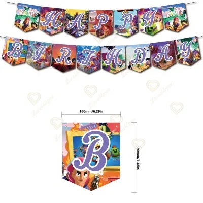 생일 파티 장식 연필 케이스 용품 풍선 일회용 식기 세트, 어린이 선물 컵