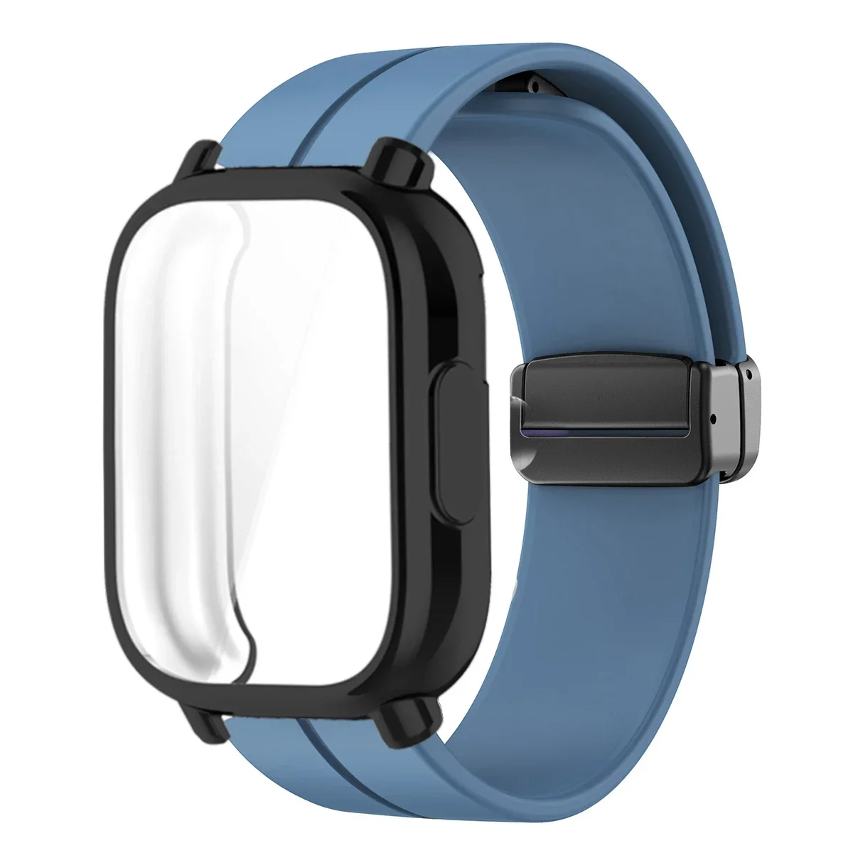 Enhanced TPU Case with Silicone Strap for Smartwatch Protection and Style
