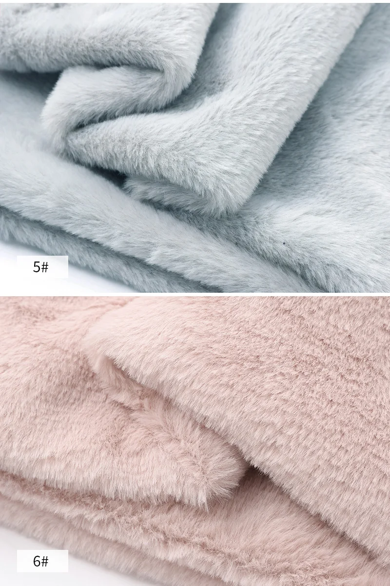 8 mm Imitations-Kaninchenfellstoff, weicher Kurzplüsch für warme Schals, Puppen, DIY-Plüschspielzeug, Stoffhintergrund, Display-Tuch, 50 x 50 cm/1 m – Detail 6