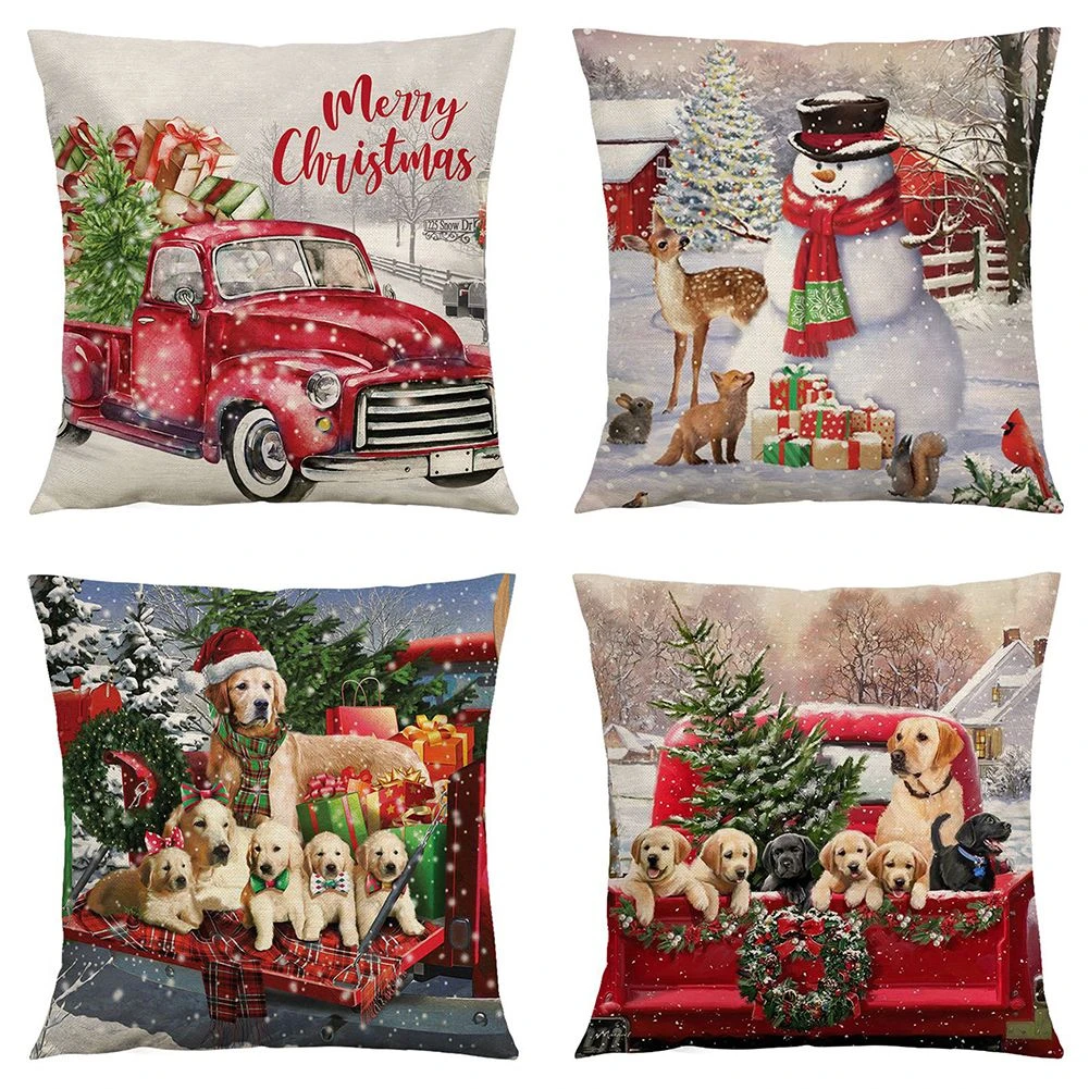 Christmas Decorations Christmas Pillowcase Christmas Cushion Cover