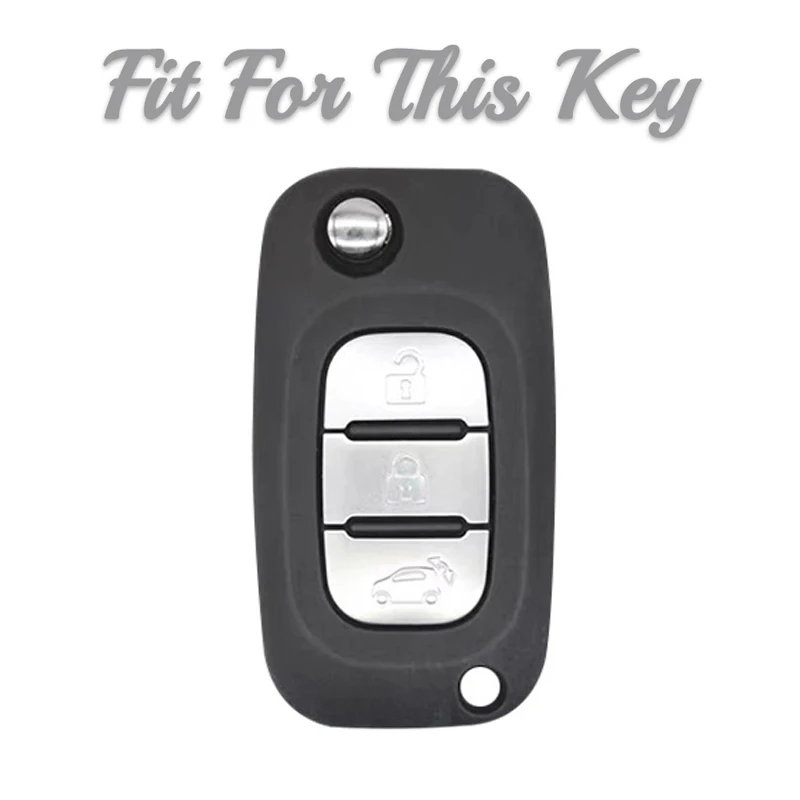 Key Case Cover Key Case 3 Buttons TPU Key Case Cover For LADA Vesta Granta XRay Kalina Priora Sedan Sport For Renault Fluence Clio Megane Mercedes