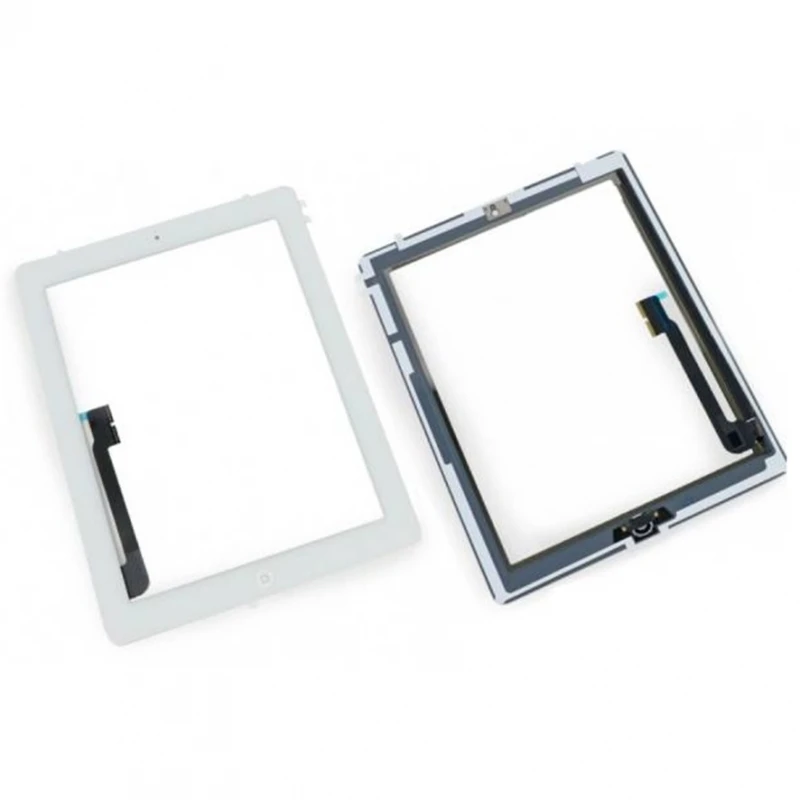 Touch Screen Per Ipad 3, Adesivi + Supporto Per Fotocamera + Pulsante Home, Bianco # Apple Ipad 3 (A1403, A1416, A1430)