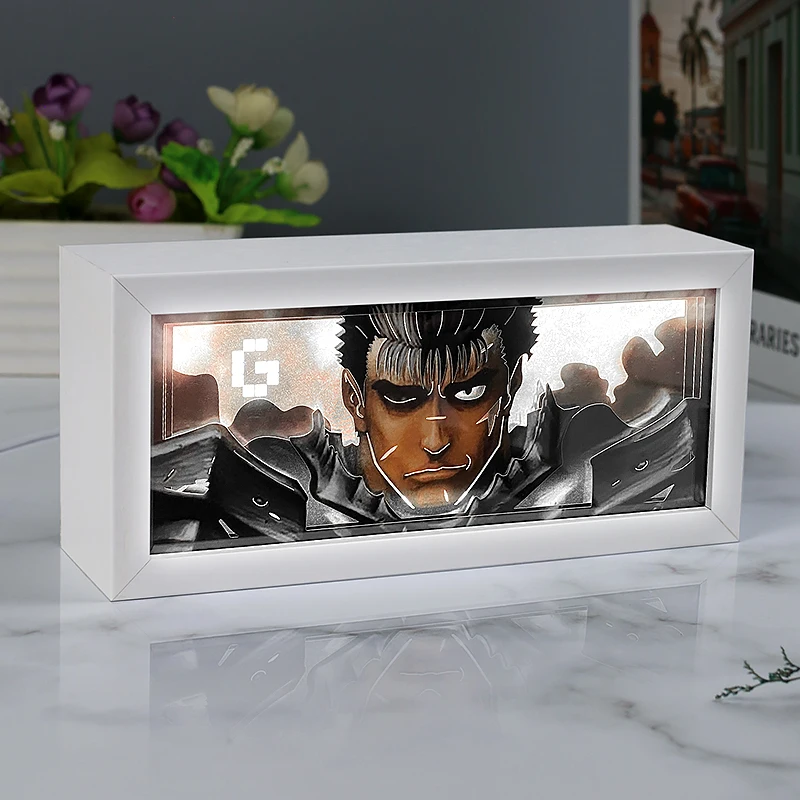 Japanese Anime Light Box Eyes Paper Cut Led Picture Anime Shadowbox Mood Light Night Lamp Table Lamp For Bedroom Gift Birthday