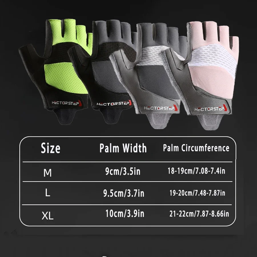 Unisex Half-Finger Cycling Gloves - Anti-Slip, Shock-Absorbing, Ideal for Outdoor Sports and Fitness