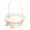 Basket Flower Girl Baskets Wedding Woven Wicker Handle Rattan Easter Weddings Storage Rustic Candy White Picnic Willow 3