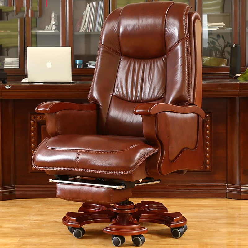 Leather-Swivel-Office-Chairs-Desk-Armchair-Gaming-Relax-Throne-Office ...