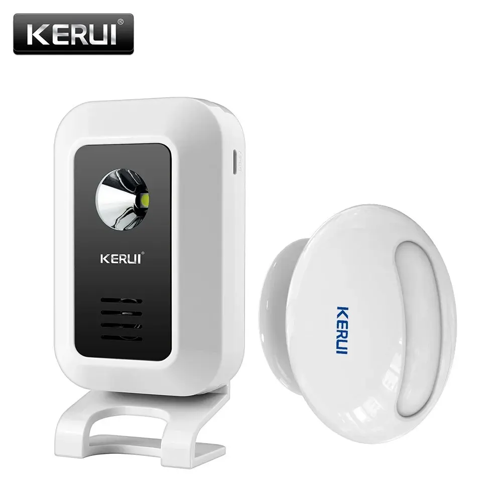 Wireless Motion Sensor Doorbell Chime with LED Night Light - 32 Melodies for Home or Shop Security