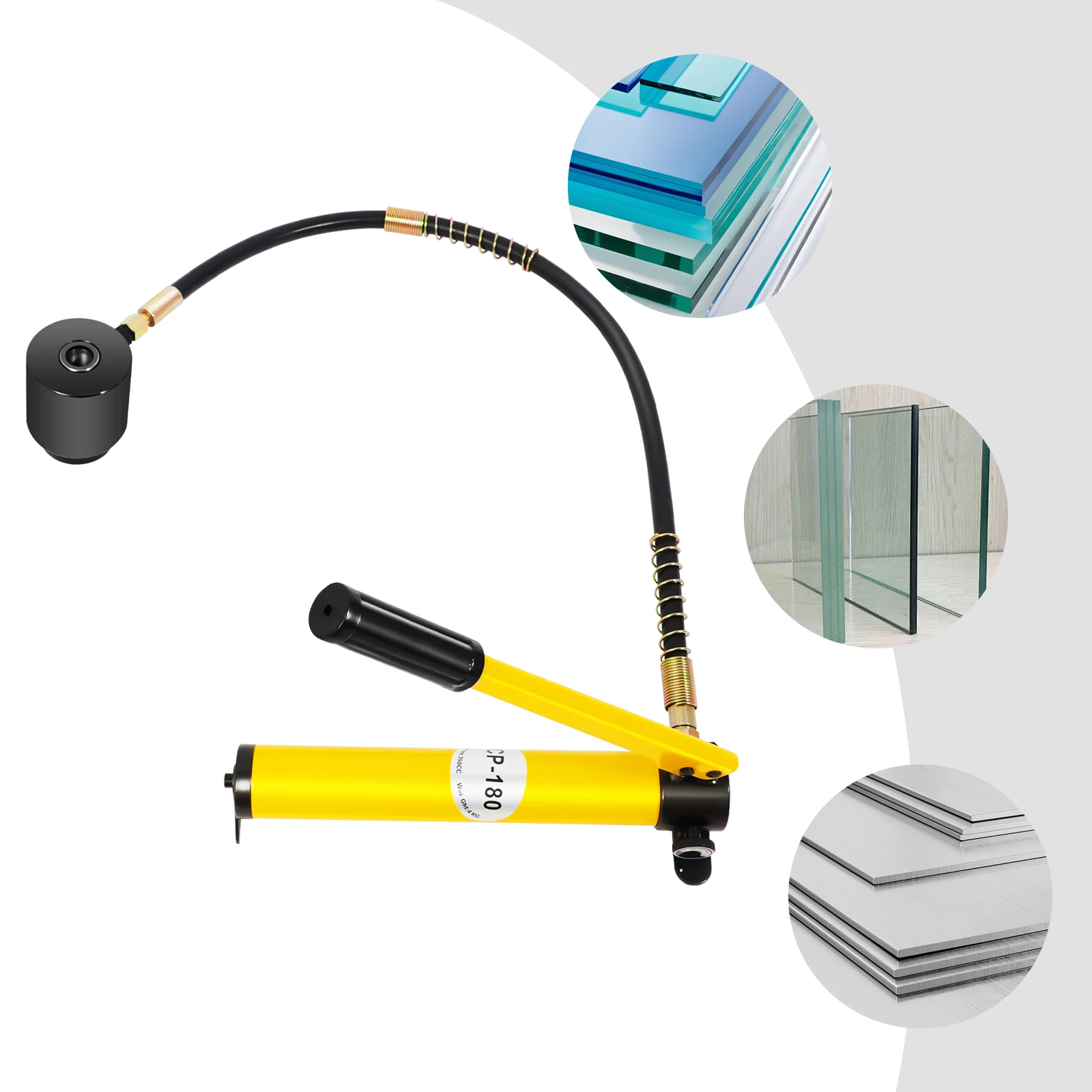 15-Tonnen-Hydraulik-Lochstanzer-Set, 1/2'-4' mit 10 Matrizen, Kohlenstoffstahl-Blechlochöffner, Reparaturwerkzeug, manueller Lochstanzer