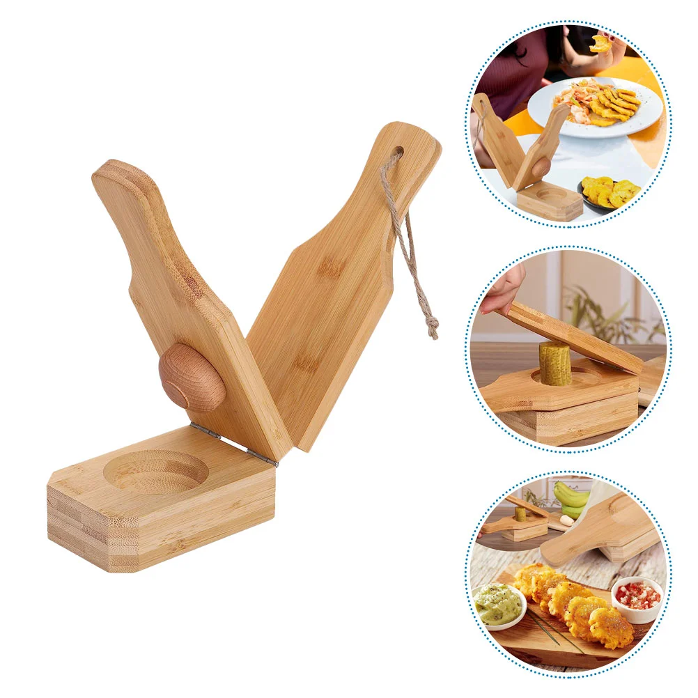 

Tortilla Cooking Weight Press Squeezer Manual Plantain Tostones Wood Wooden Cup Smasher