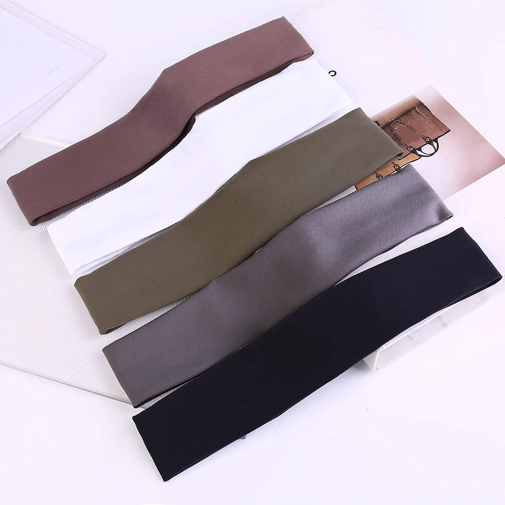 Running Headbands for Men & Women(5 Pack)Moisture Wicking Workout Headbands,Sweatband for Running,Cycling,Football,Yoga Harband