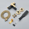 POIQIHY Black Golden Bathtub Shower Set Wall Mounted Gold White Bathtub Faucet Bathroom Cold and Hot Bath Shower Mixer Taps 6