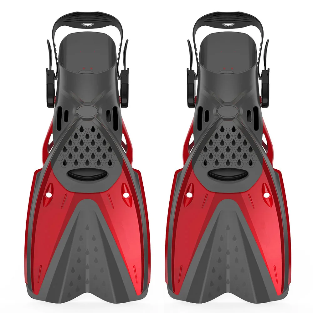 Men Women Adjustable Short Snorkel Foot Swimming Flippers Fins Beginner Water Sports Equipment Portable Diving Flippers 3