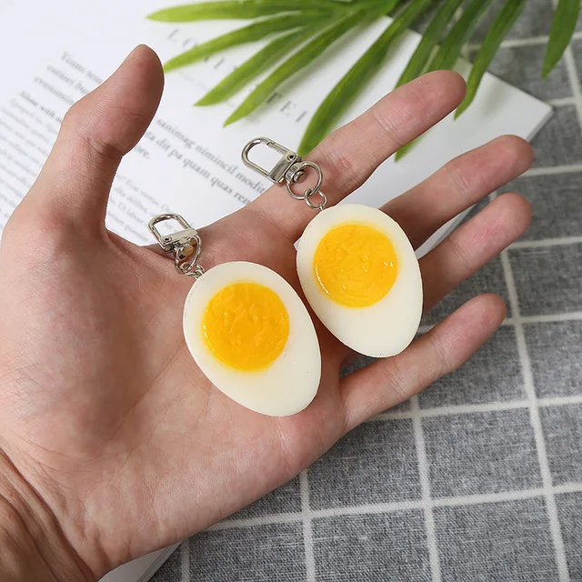 Fried Egg Keyring / Novelty Fried Egg Keyring / Fried Egg Bag 