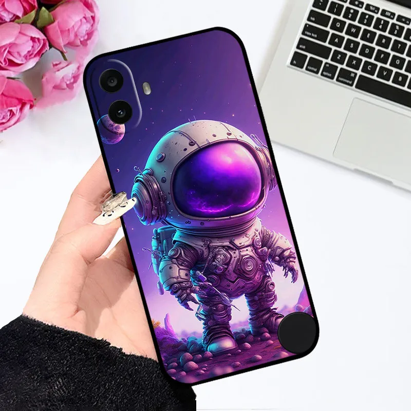 Cute Astronaut Fashion Shockproof Soft Bumper Case