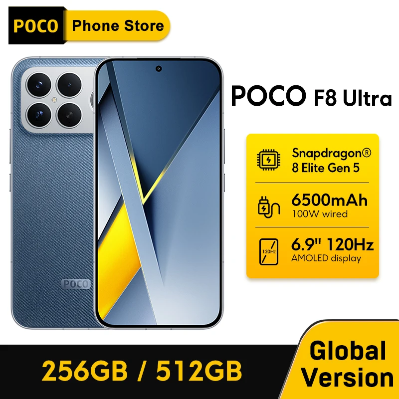 POCO F8 Ultra Global Version Snapdragon 8 Elite Gen 5 6500mAh