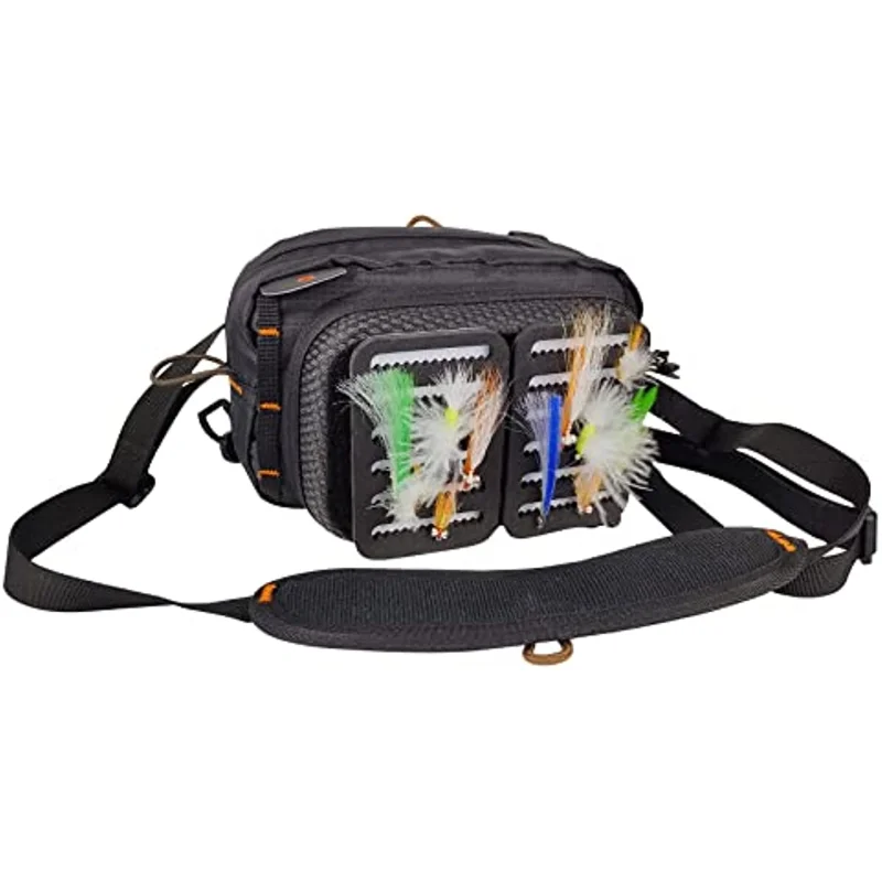 EUPHENG Fishing Chest Pack Multifunctional Black Light Weight for