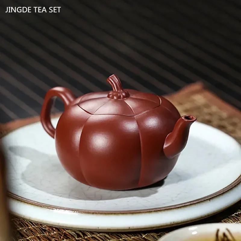 230ml Tradition Yixing Purple Clay Tea Pot Raw Ore Dahongpao Beauty Tea Infuser Handmade Customized Filter Teapot Zisha Teaware