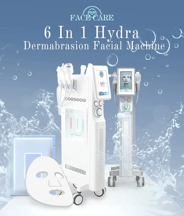 

Newest 6 in 1 Hydra Dermabrasion Facial Care Machine Microdermabrasion Facial Lifting Skin Cleaning Face Whitening Machine