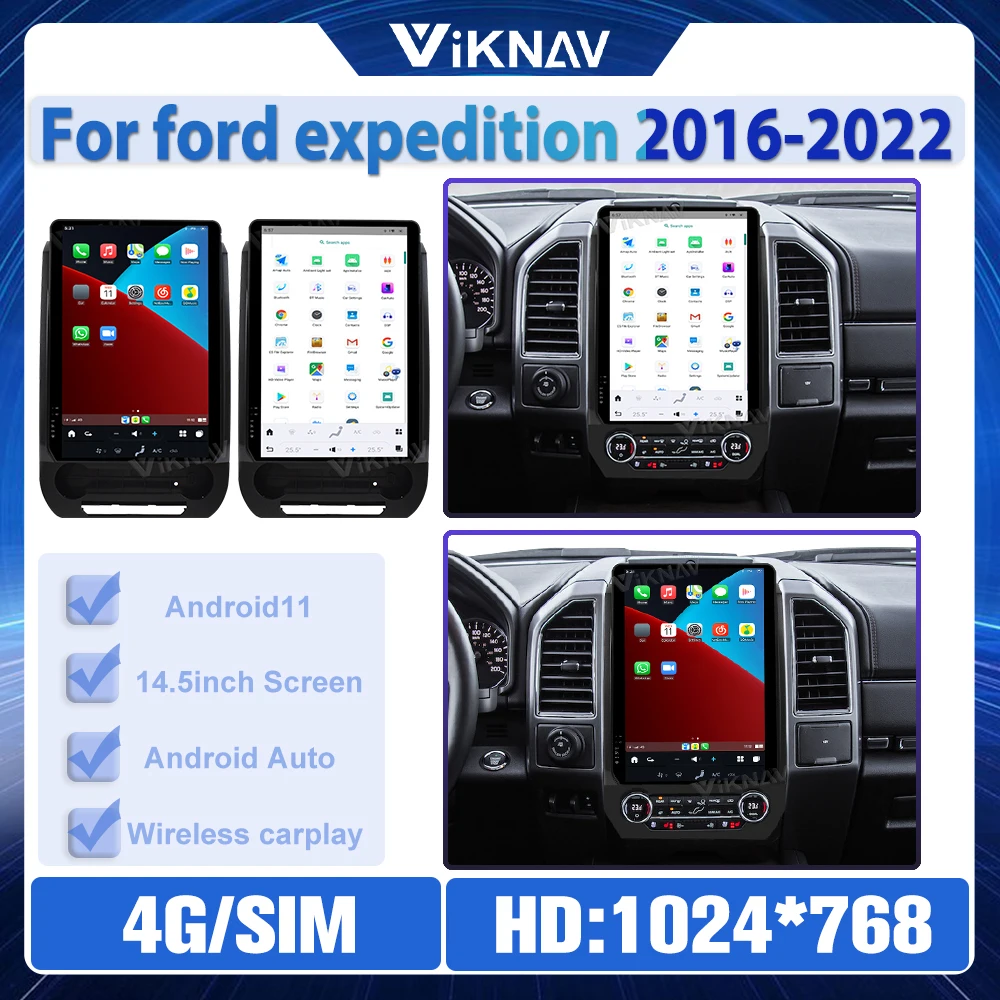 

14.5inch Car Radio For ford expedition 2016 2017 2018 2019 2020 2021 2022 Android11 Navigation GPS with Two modes