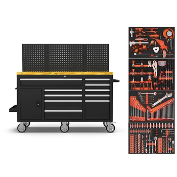 Carrello Portautensili Industriale Robusto con Cassetti per Officine e Garage, Carrello Portautensili Industriale con Attrezzi