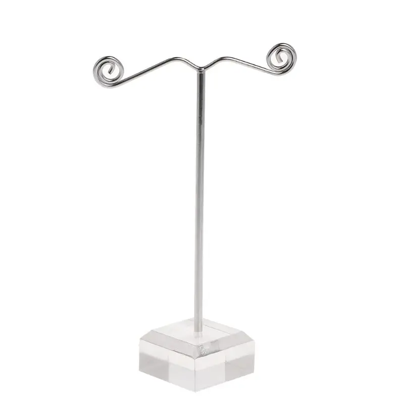 

2 Pcs/Set Earrings Shelf Wire Hook Stand Holder Display Showcase Rack Jewelry Or