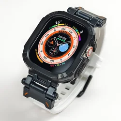 Premium Silicone Strap and TPU Protector Case for 49mm- ultra 2 1 (TIBW)