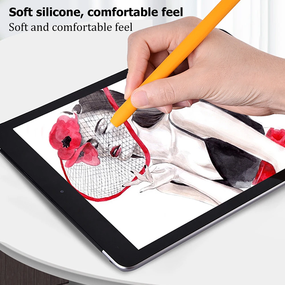 Soft Silicone Protective Cover For iPad Stylus Pen