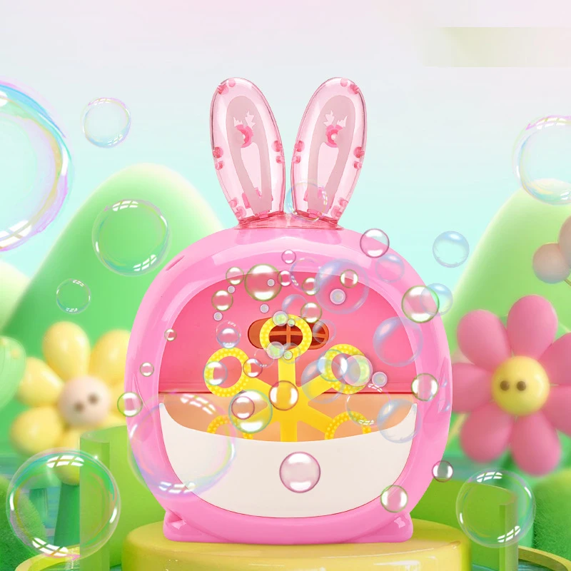 Electric Bubble Cartoon Frog Dinosaur Animal Shape Full Automatic Continuous Bubble Hand-held Desktop Bubble Machin