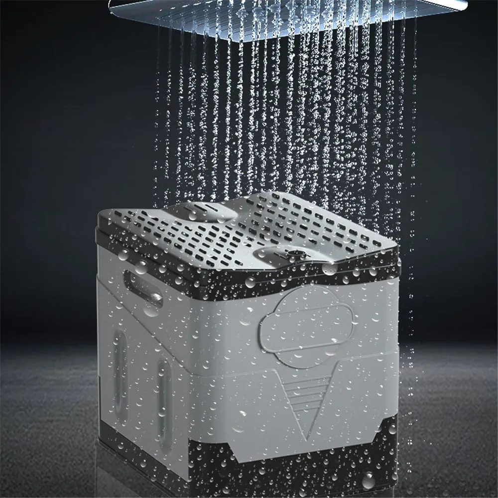 Portable Outdoor Folding Toilet Car Travel Emergency Integrated Toilet Self-driving Tour Outdoor Camping ABS Material